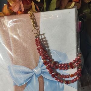 Purse Chain Repurposed Pink Beaded Bag Chain Made From Necklace